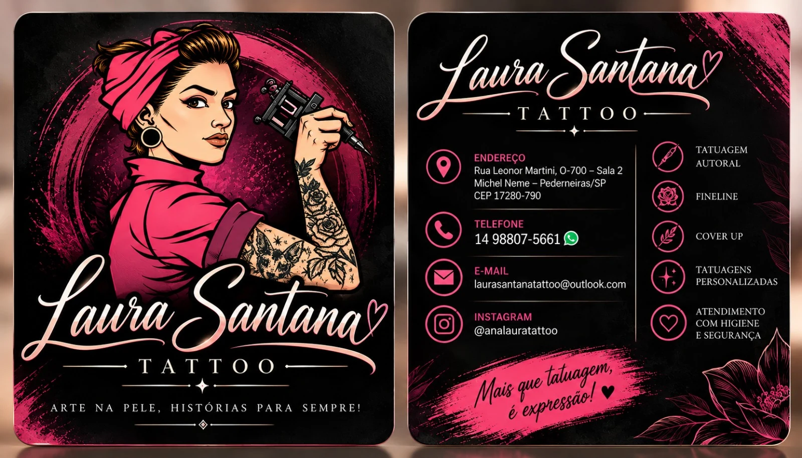 Logotipo Laura Santana Tattoo